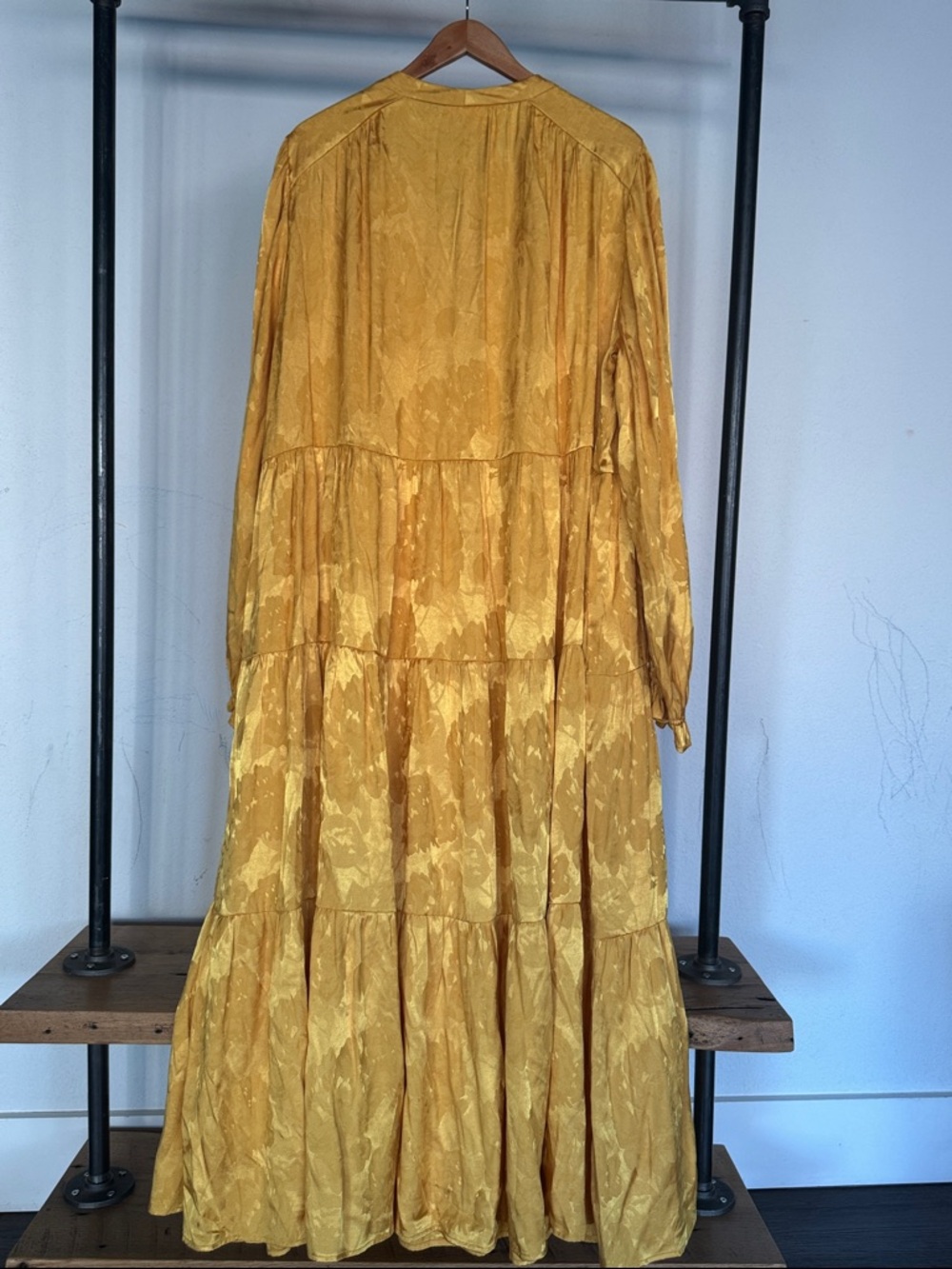ANTHROPOLOGIE Maeve Tiered Yellow/Gold Maxi Dress  size 3X plus, - Picture 11 of 14